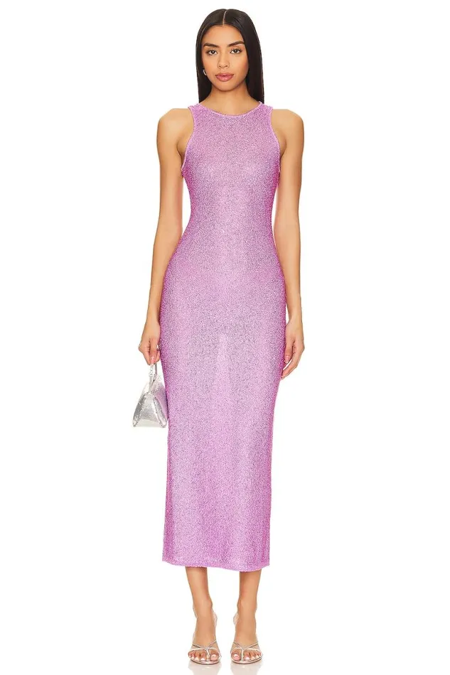 Hollis Sequin Midi Dress Pink Women Lovers and Friends Dresses