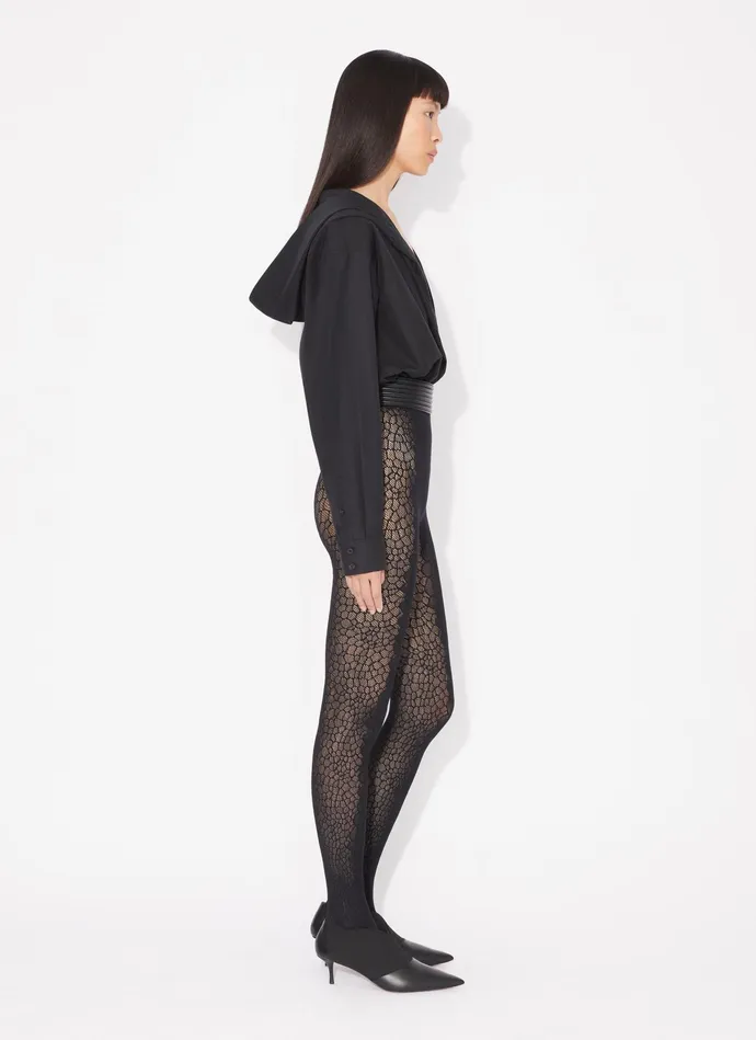 Hood Body Shirt Women Alaa Bodysuits and Leggings
