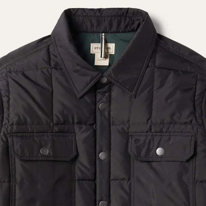 Jackets Men Stetson Crushable Black Parachute Jacket Black