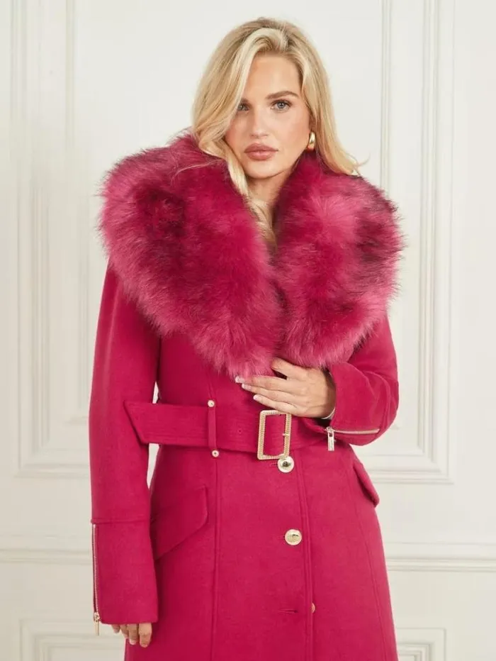 Jackets Women Marciano Alice WoolBlend Coat Viva Pink