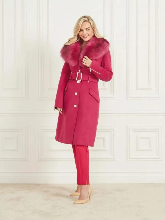 Jackets Women Marciano Alice WoolBlend Coat Viva Pink Jackets Women Marciano Alice WoolBlend Coat Viva Pink