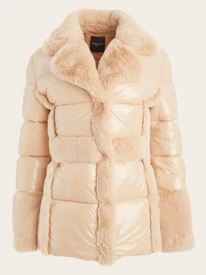 Jackets Women Marciano Bessie Puffer Coat Neutral Ivory