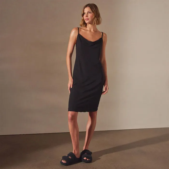 James Perse DressesJumpsuits High Gauge Drop Front Dress Black 8211 Women