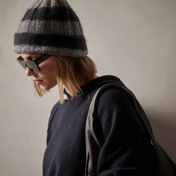 James Perse Hats Cashmere Striped Beanie Thunderblack 8211 MenWomen