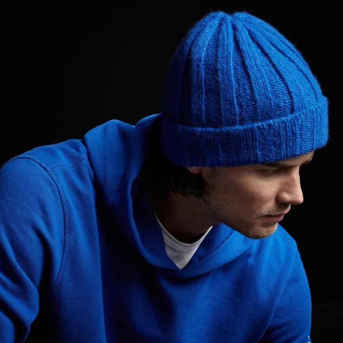 James Perse Hats Textured Cashmere Beanie Royal Blue 8211 Men