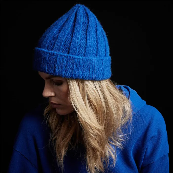James Perse Hats Textured Cashmere Beanie Royal Blue 8211 Men