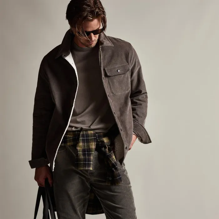 James Perse JacketsOuterwear Corduroy Sherpa Jacket Burro 8211 Men