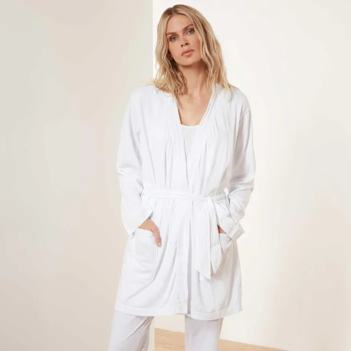 James Perse Lounge Jersey Robe White 8211 Women