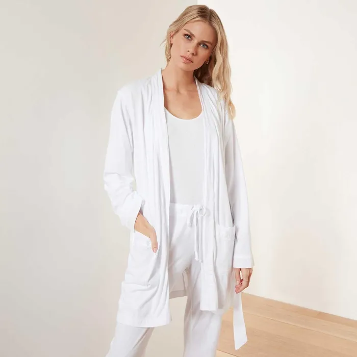 James Perse Lounge Jersey Robe White 8211 Women