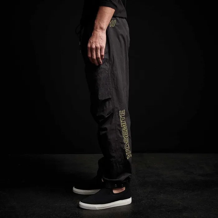 James Perse PantsDenim Parachute Flight Pant Blackyellow 8211 Men