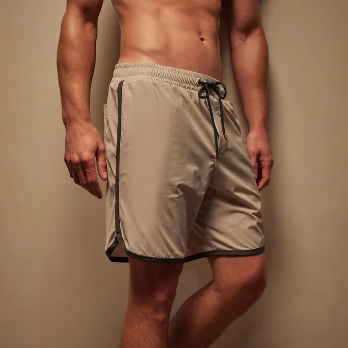 James Perse Shorts Curved Hem Boardshort Groutcarbon 8211 Men