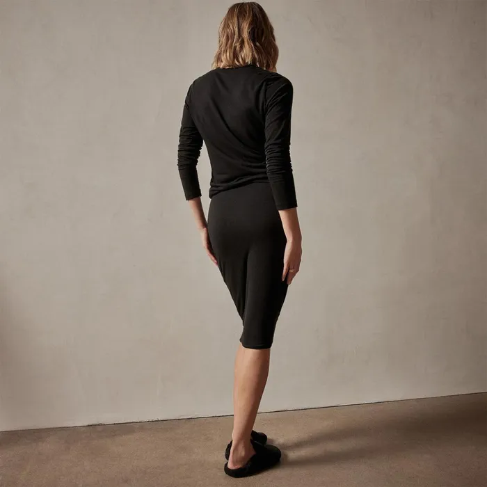 James Perse Skirts Tencel Cashmere Ruched Skirt Black 8211 Women