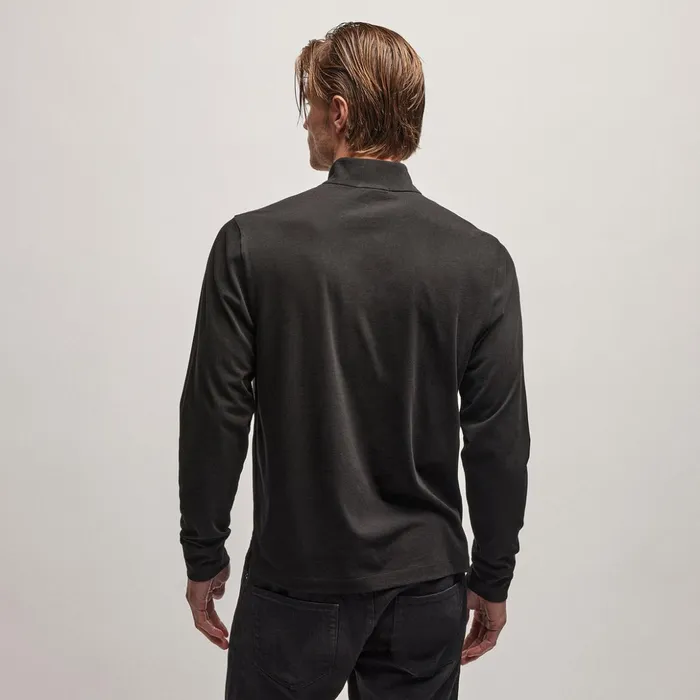 James Perse Sweat TopsBottoms Clean Finish Jersey Half Zip Black 8211 Men