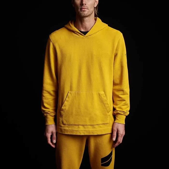 James Perse Sweat TopsBottoms French Terry Pullover Hoodie Crocus Yellow 8211 Men
