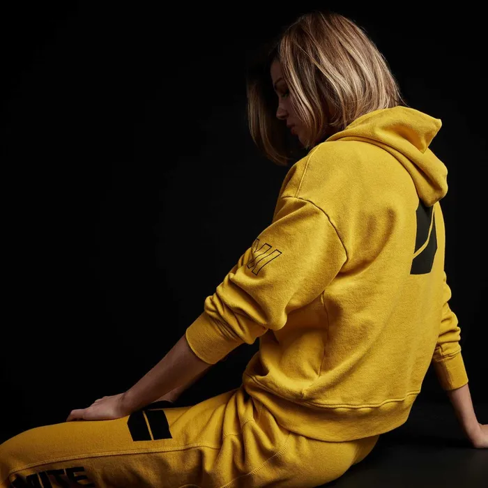 James Perse Sweat TopsBottoms Graphic Pullover Hoodie Crocus Yellow 8211 Women James Perse Sweat TopsBottoms Graphic Pullover Hoodie Crocus Yellow 8211 Women