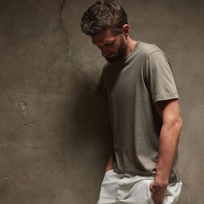 James Perse TShirts Brushed Lotus Crew Burro 8211 Men