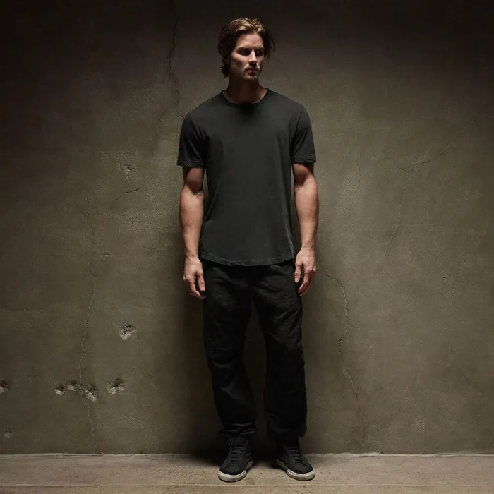 James Perse TShirts Clear Jersey Crew Carbon Pigment 8211 Men