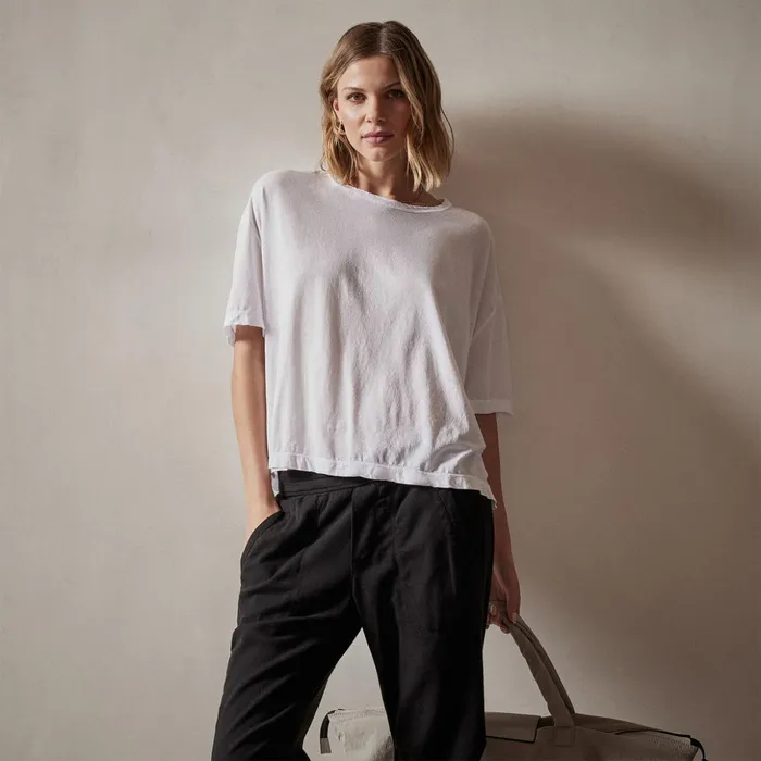 James Perse TShirts Oversized Boxy Tee White 8211 Women