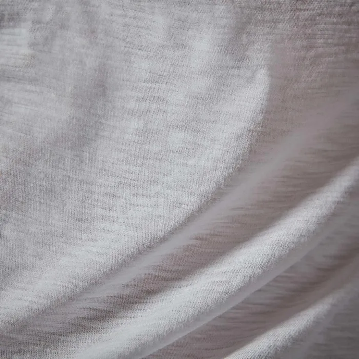 James Perse TShirts Sheer Slub Long Sleeve Crew White 8211 Women