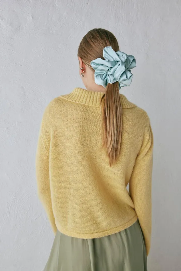 JumpersSweaters Women VRG GRL Avery Knit Cardigan Lemon JumpersSweaters Women VRG GRL Avery Knit Cardigan Lemon