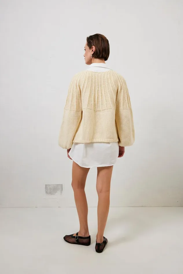 JumpersSweaters Women VRG GRL Riley Knit Cardigan Cream JumpersSweaters Women VRG GRL Riley Knit Cardigan Cream
