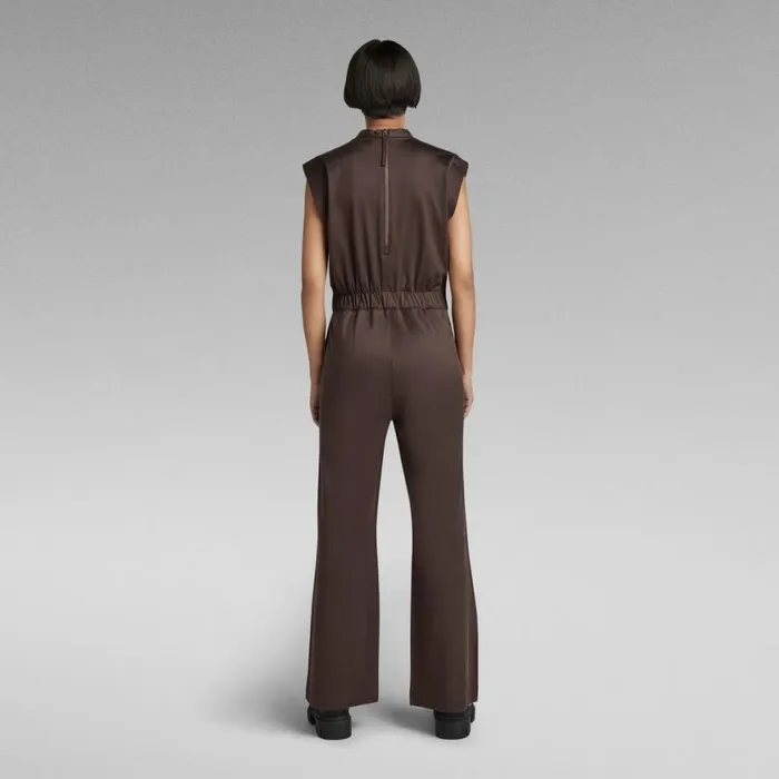 Jumpsuits Women GStar RAW Wide Leg VNeck Jumpsuit Chocolat