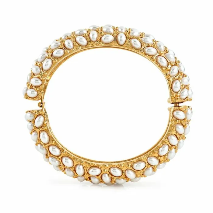 Kenneth Jay Lane Light Color Bracelets Women White Cabochon Bracelet