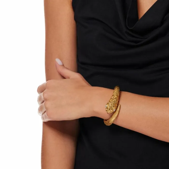 Kenneth Jay Lane Metallic Finish Bracelets Women Antique Gold Snake Head Bracelet Kenneth Jay Lane Metallic Finish Bracelets Women Antique Gold Snake Head Bracelet