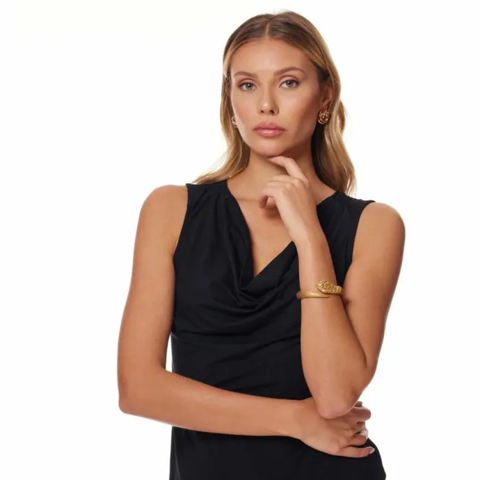 Kenneth Jay Lane Metallic Finish Bracelets Women Antique Gold Snake Head Bracelet Kenneth Jay Lane Metallic Finish Bracelets Women Antique Gold Snake Head Bracelet