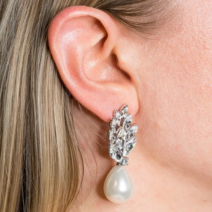 Kenneth Jay Lane Pearl Earrings Women Audrey Hepburn Pearl Earrings