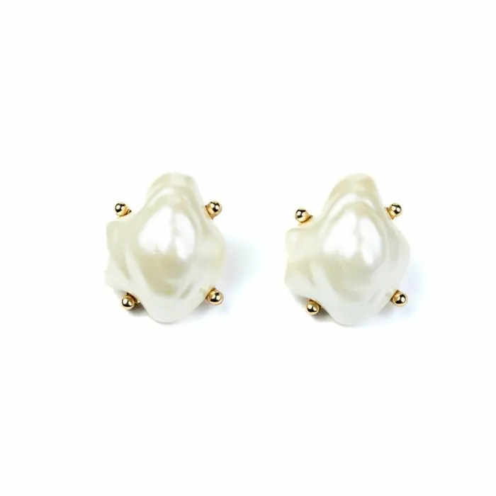 Kenneth Jay Lane Pearl Earrings Women White Baroque Pearl Earrings