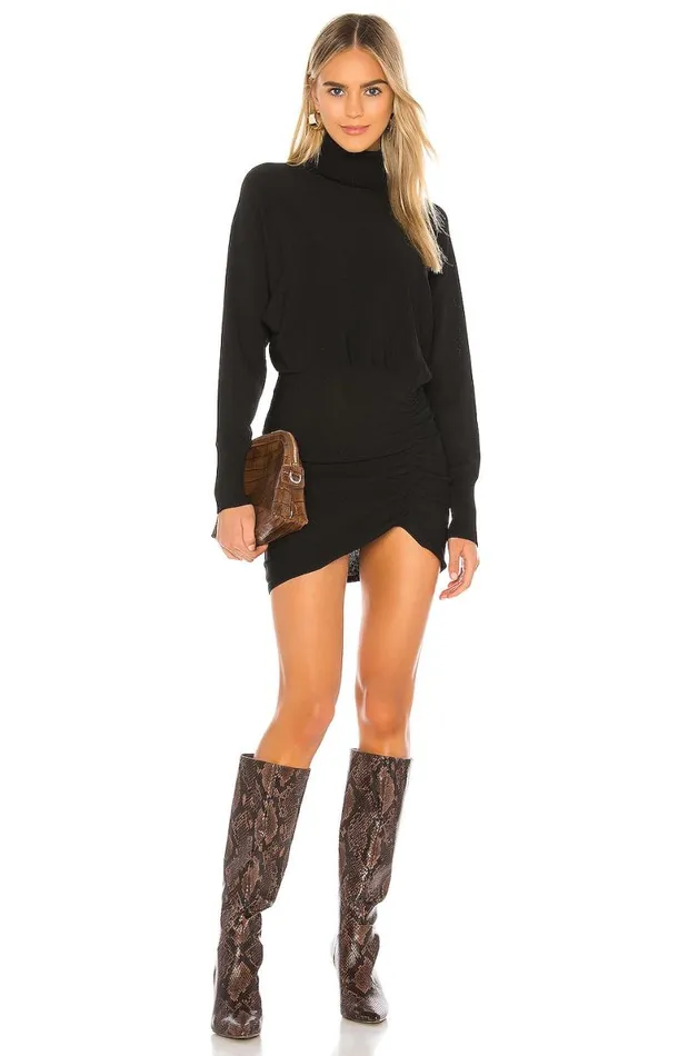 Kiana Sweater Dress Black Women Lovers and Friends Dresses