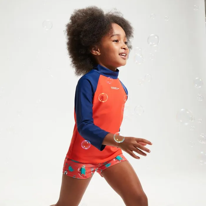 Kids Boy039s Swimwear Speedo Infant Unisex Learn To Swim Essential Rash Top BlueCoral Kids Boy039s Swimwear Speedo Infant Unisex Learn To Swim Essential Rash Top BlueCoral