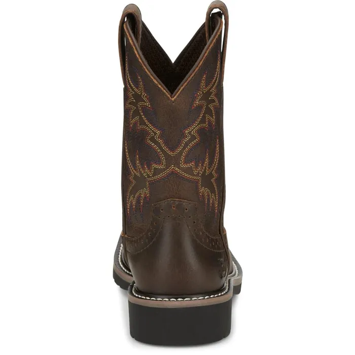 KIDS Cattleman Kids Western Boot Brown Justin Boots Western