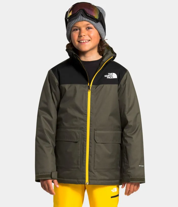 Kids Freedom Insulated Jacket New Taupe Greenlightning Yellow The North Face Jackets and Vests Kids Freedom Insulated Jacket New Taupe Greenlightning Yellow The North Face Jackets and Vests