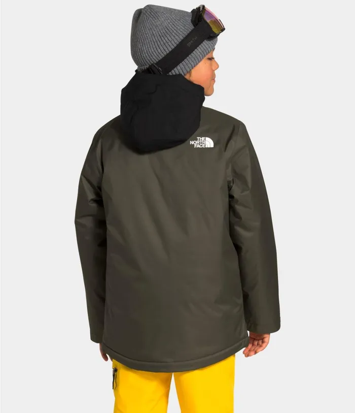 Kids Freedom Insulated Jacket New Taupe Greenlightning Yellow The North Face Jackets and Vests