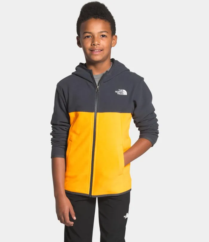 Kids Glacier Full Zip Hoodie Summit Gold The North Face Fleece