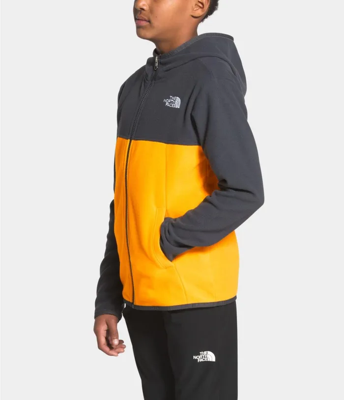 Kids Glacier Full Zip Hoodie Summit Gold The North Face Fleece