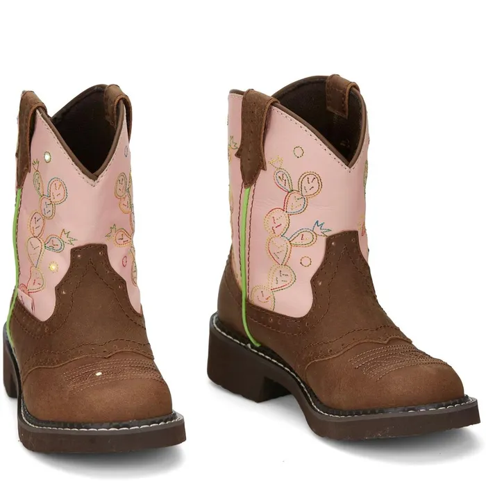 KIDS Glitzi Tan Justin Boots Western