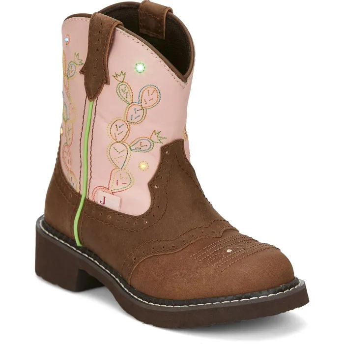 KIDS Glitzi Tan Justin Boots Western