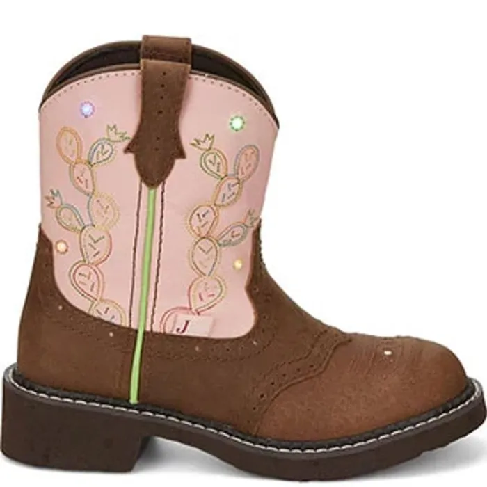 KIDS Glitzi Tan Justin Boots Western