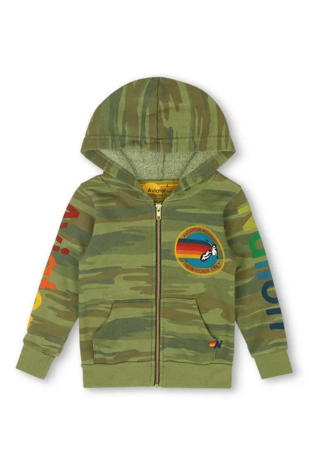 Kids Hoodies Aviator Nation New York City Zip Hoodie 8211 Camo