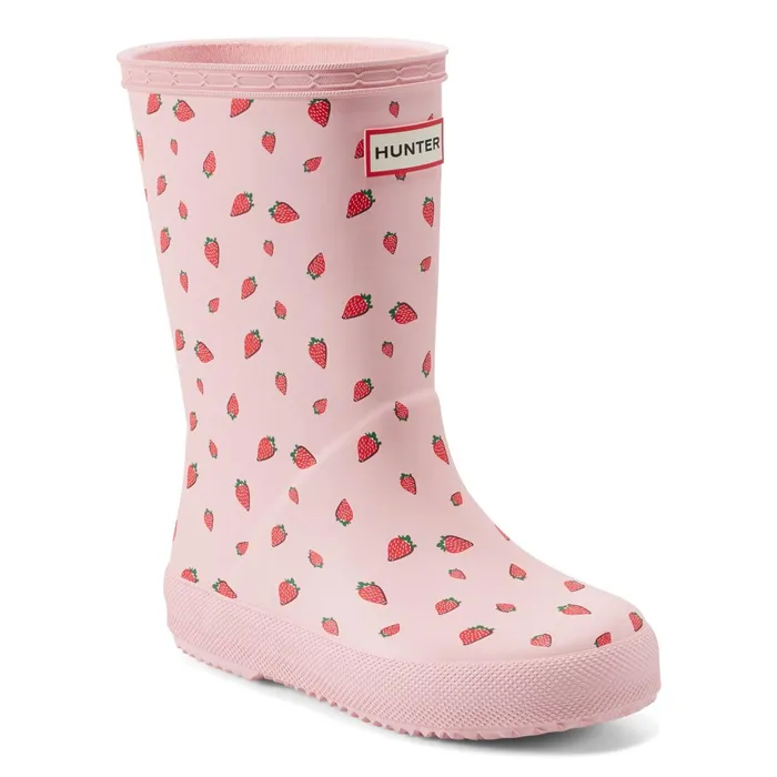 Kids Rain Boots Hunter Boots Kids First Classic Rain Boots Pink Strawberry Print Kids Rain Boots Hunter Boots Kids First Classic Rain Boots Pink Strawberry Print