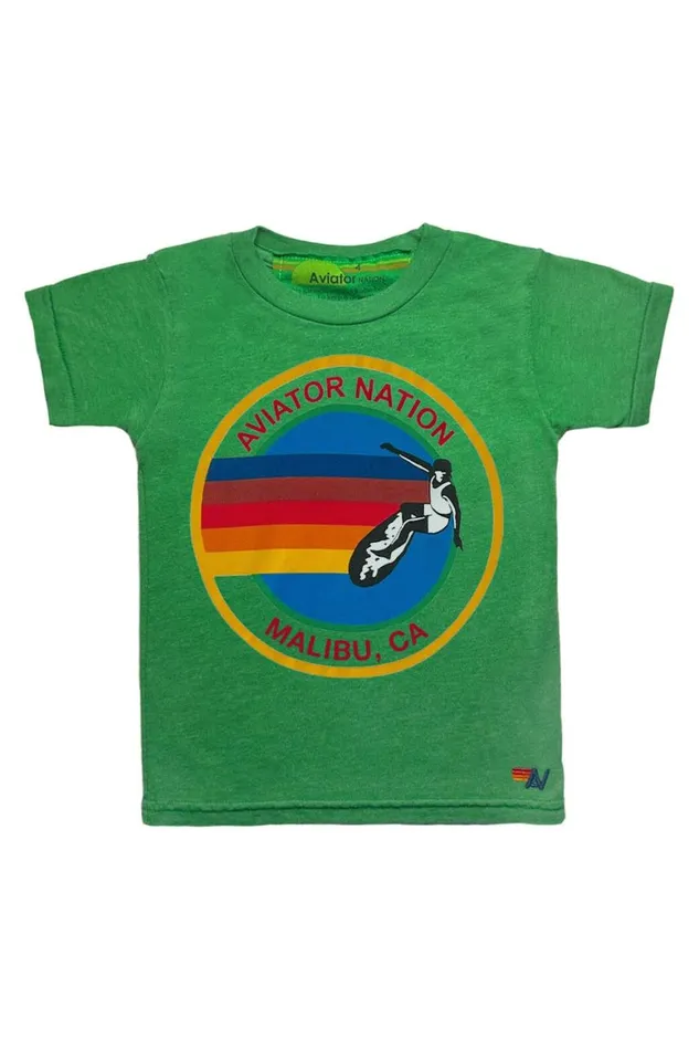 Kids Tees Aviator Nation Malibu Tee 8211 Kelly Green