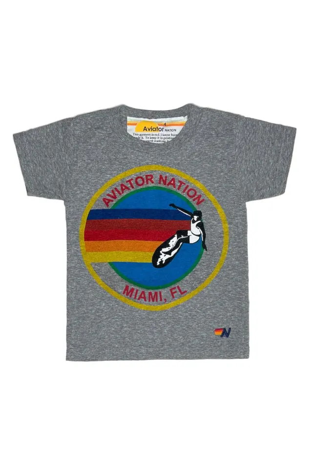 Kids Tees Aviator Nation Miami Tee 8211 Heather Grey