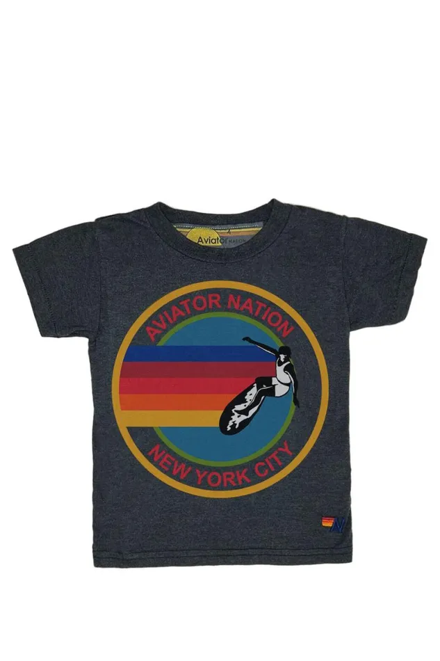 Kids Tees Aviator Nation New York City Tee 8211 Charcoal