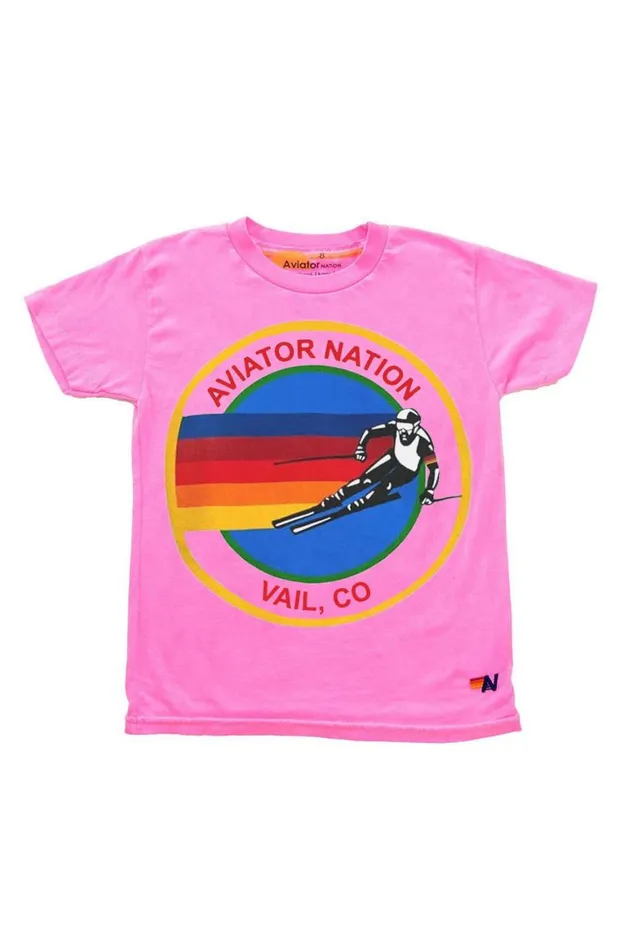 Kids Tees Aviator Nation Vail Tee 8211 Neon Pink