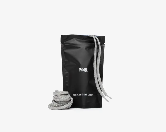 Laces and Accessories WomensMens P448 Shoelaces Silver Sparkle