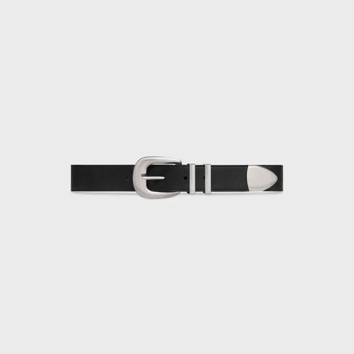 Large Western Belt In Vintage Calfskin Black Men CELINE BELTS