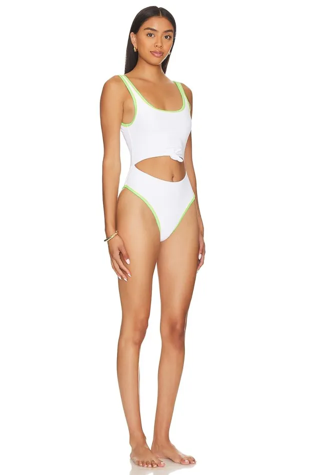 Let It Go One Piece White Women Lovers and Friends Swimsuits and CoverUps